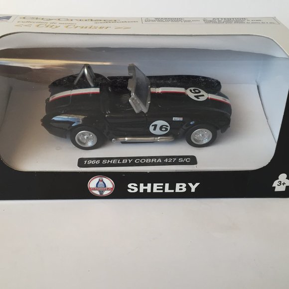 New-Ray 1966 Shelby Cobra 427 S/C Die-Cast Replica Car 5'' City Cruiser/ Black - Picture 1 of 4